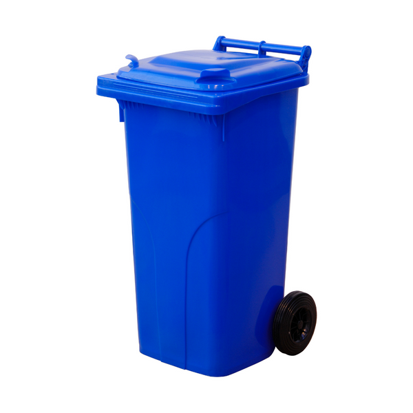 Сміттєвий бак Europlast пластикове синє, об'єм 120 л  ССМ0017 фото