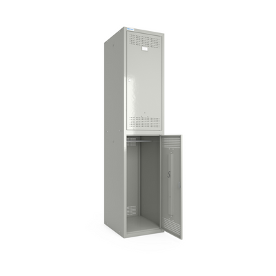 Шкаф металлический крашенный для одежды 400/1-2, секция 400 мм, 1 секция, 2 дверцы СПР0360 фото