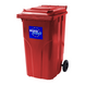 Мусорный бак Europlast пластиковый красный объем 240 л ССМ0007 фото 1