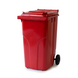 Мусорный бак Europlast пластиковый красный объем 240 л ССМ0007 фото 4