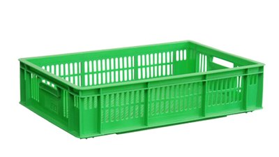 Зелені продуктові ящики з перфорацією ST6414-3020 G ССМ0090 фото