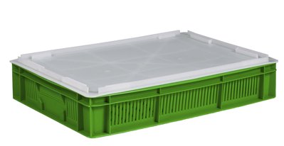 Продуктовый зеленый ящик с перфорацией ST6411-3000 G ССМ0156 фото