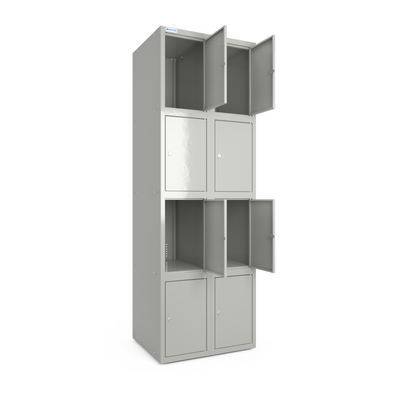 Шкаф металлический крашенный ячеечный 300/2-8, секция 300 мм, 2 секции, 8 дверок СПР0364 фото