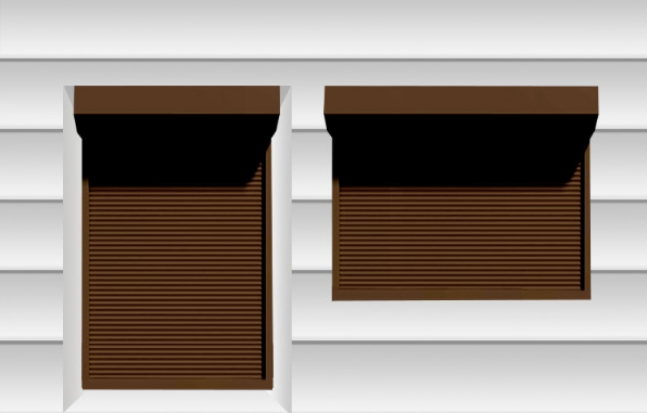 Захисні ролетні ворота для дому 2400х2800, коричневий РВА0002 фото