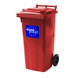 Мусорный бак Europlast пластиковый красный объем 120 л ССМ0001 фото 1