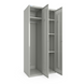 Шкаф металлический крашенный для одежды 300/2-2 U, секция 300 мм, 2 секции, 2 дверцы, универсальная СПР0359 фото 1