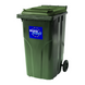 Мусорный бак Europlast пластиковый зеленый объем 240 л  ССМ0005 фото 1