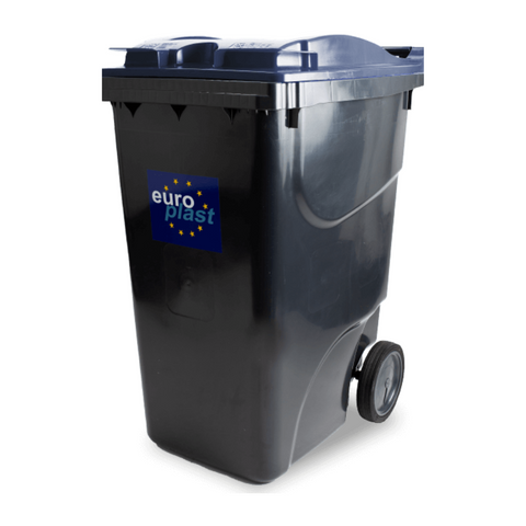 Мусорный бак Europlast пластиковый черный 360 л ССМ0013 фото