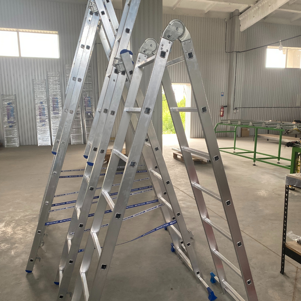 Лестница алюминиевая двухсекционная  2х9 (3.65 м) СПР0402 фото